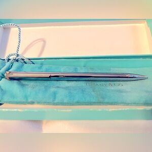 Tiffany & Co T-Clip Retractable Ballpoint Pen Silver Vintage circa 1992